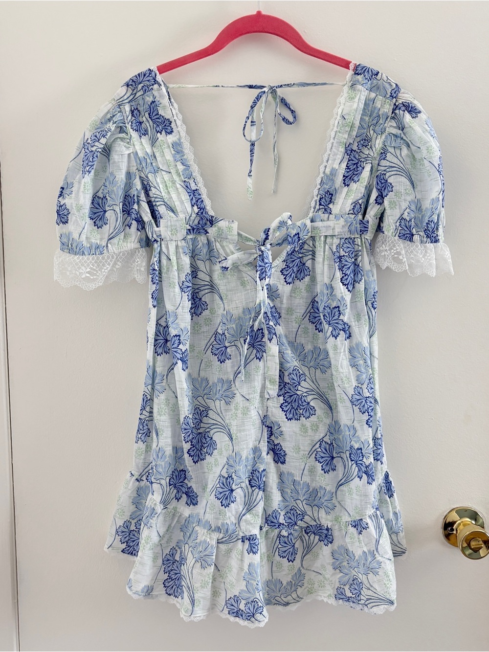 LyreBird Anthro Cottagecore Floral Ruffled Mini Dress 2XS *ALTERED* See Details
